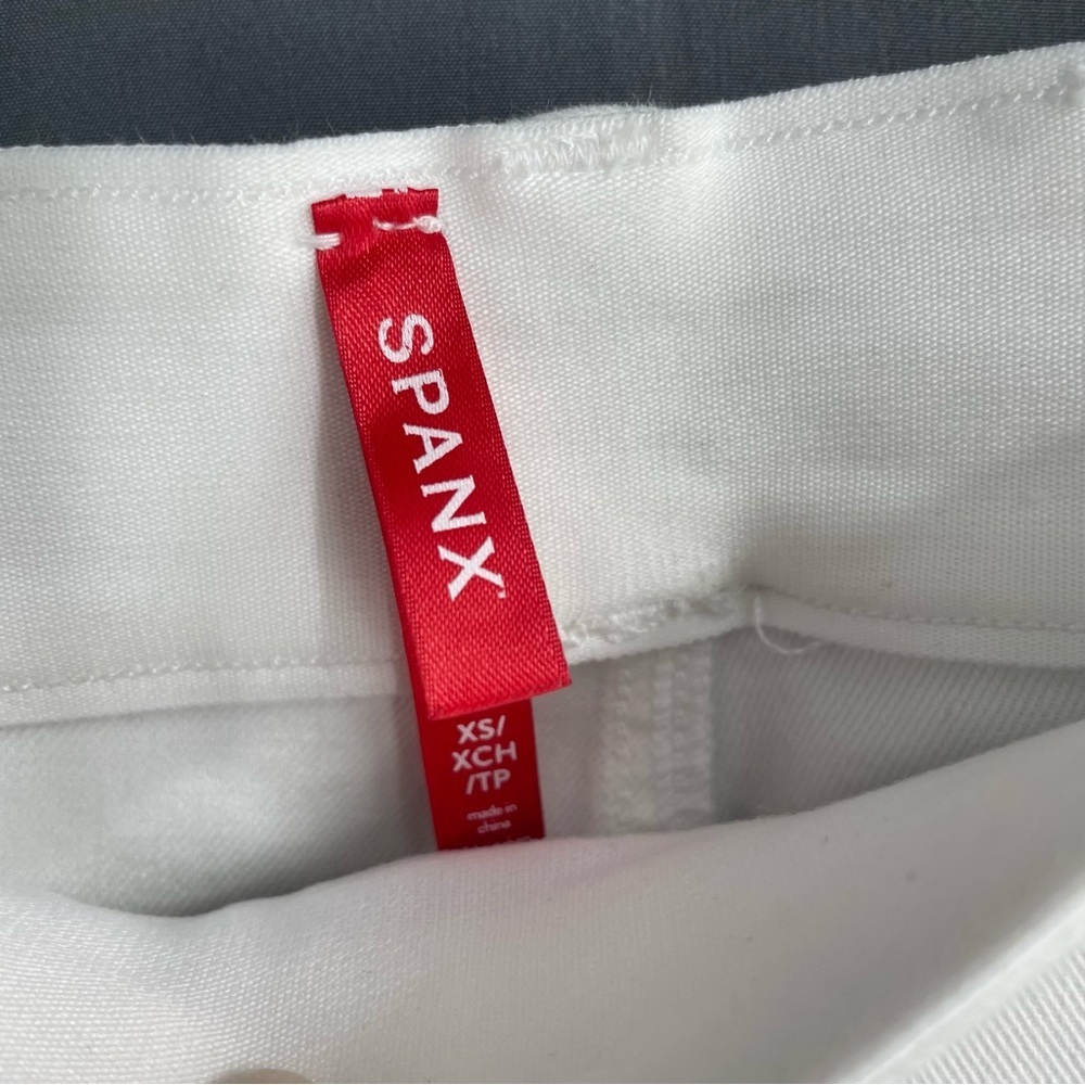 SPANX Stretch Twill Cropped Wide Leg Bright White Comfort Business Casual Pant - Picture 10 of 12
